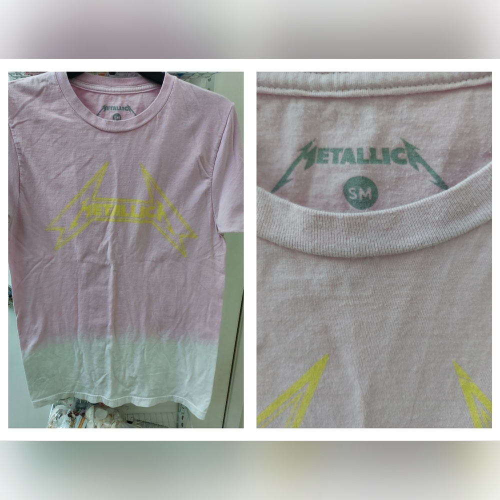 Metallica pink ombre tshirt